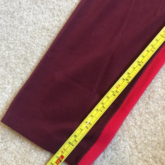 Athleta Asymmetric Elation 7/8 Tight, Red Garnet XL - Picture 12 of 15